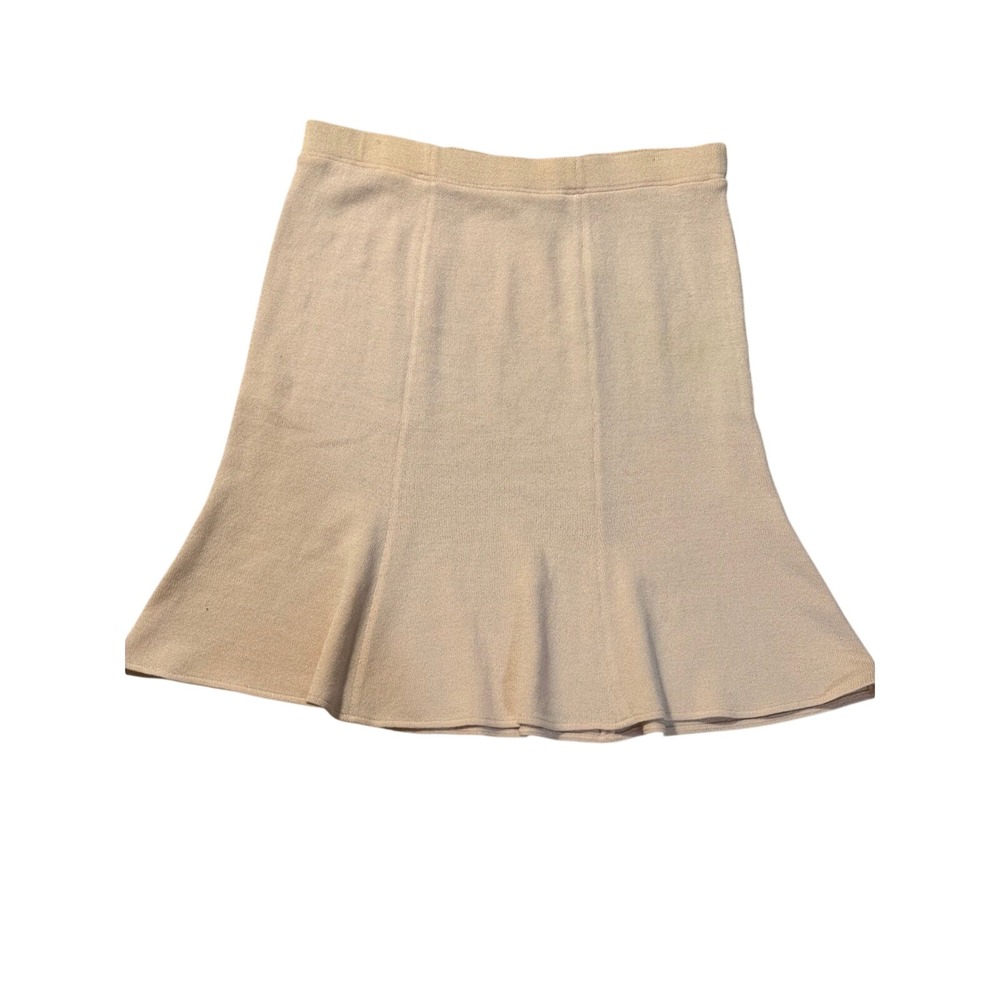 St. John Collection Pink Santana Knit A-Line Skirt Wool Rayon Size 10 RT 07 GRP1